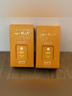 2 - PURA SMART SCENT Pumpkin Dulce CAPRI BLUE Home Fragrance Refill SET 2 NEW